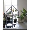 Wallhanger Black House 40x15x50 cm zwart industrieel wandrek